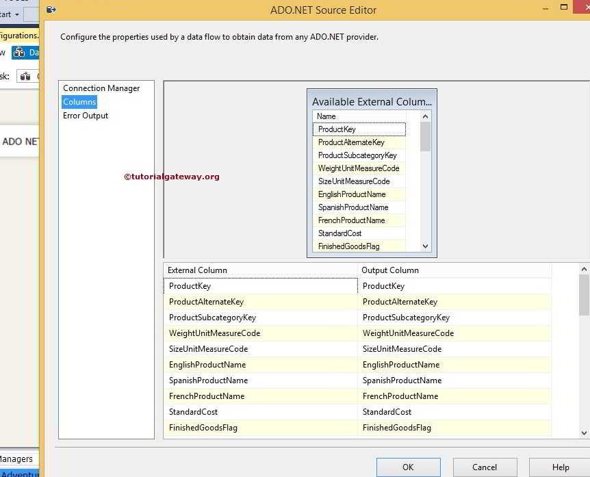 ADO.NET Source in SSIS 9