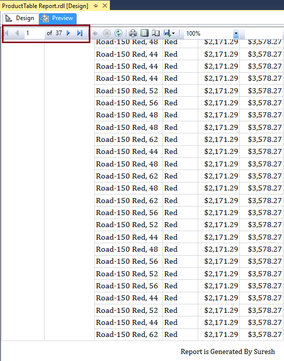 Add Headers and Footers to a SSRS Report preview 13
