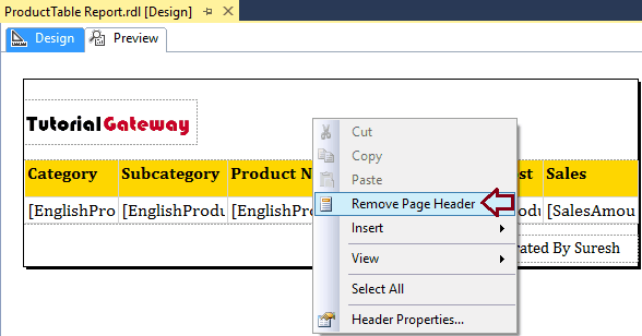 Remove Headers and Footers from SSRS Report 15