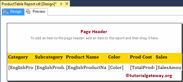 Add Headers and Footers to a Report 4
