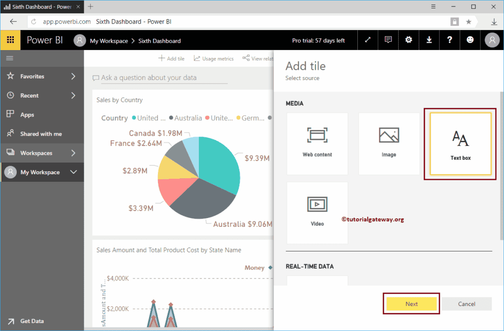 Add Title to Power BI Dashboard 1