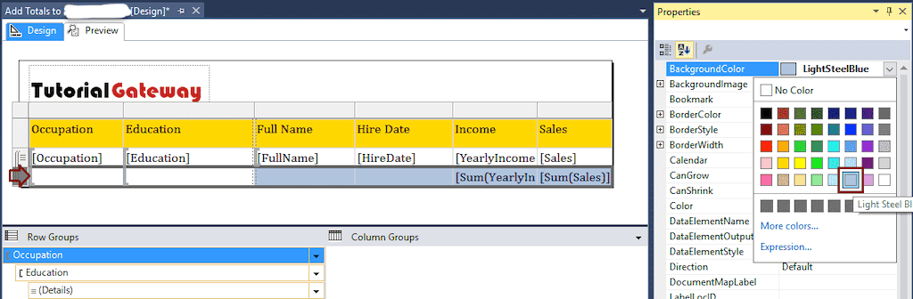 Change Background color 5