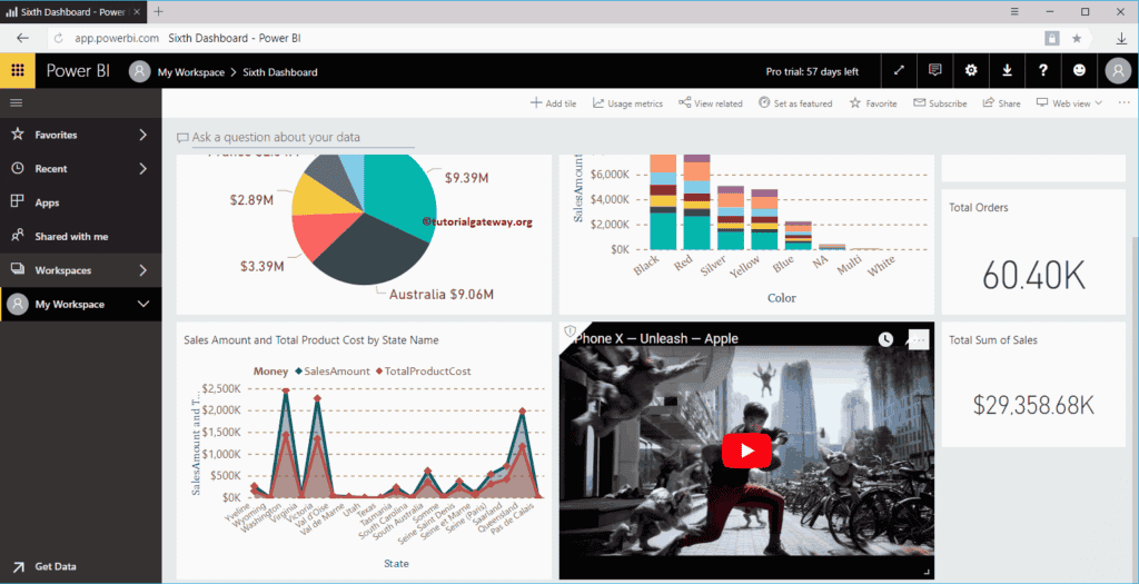 Add Video to Power BI Dashboard 1