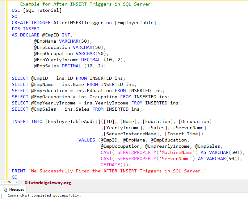 After INSERT Triggers in SQL Server 3