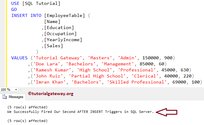 After INSERT Triggers in SQL Server 8