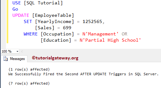 After UPDATE Triggers in SQL Server 8