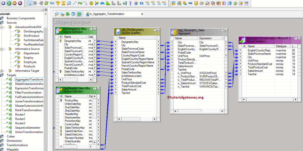Aggregator Transformation in Informatica 13
