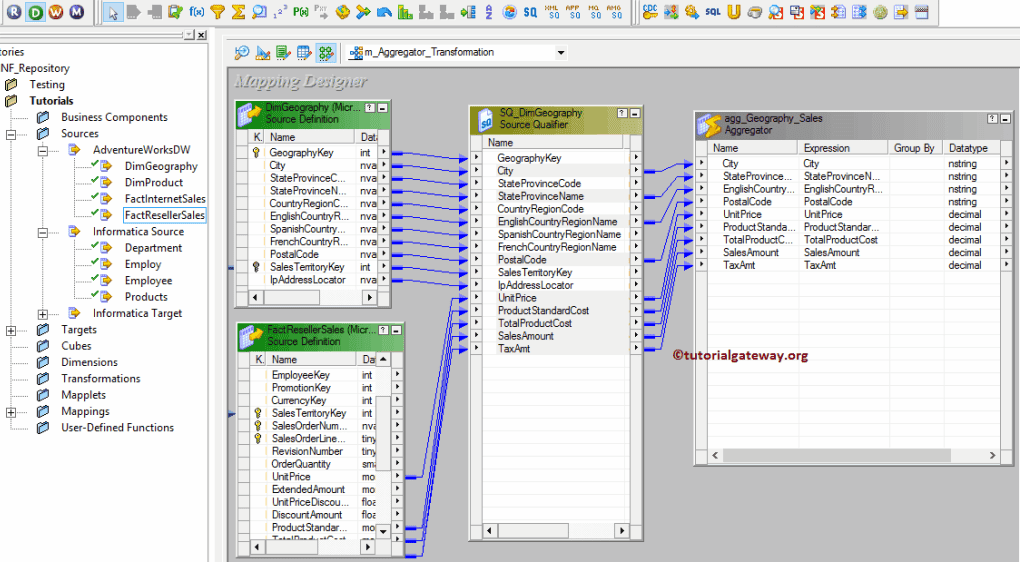 Aggregator Transformation in Informatica 7
