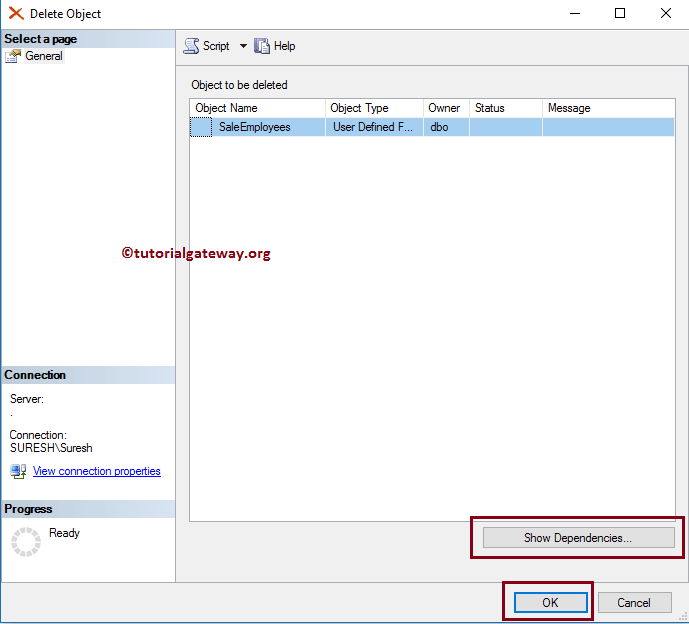Choose Delete Option