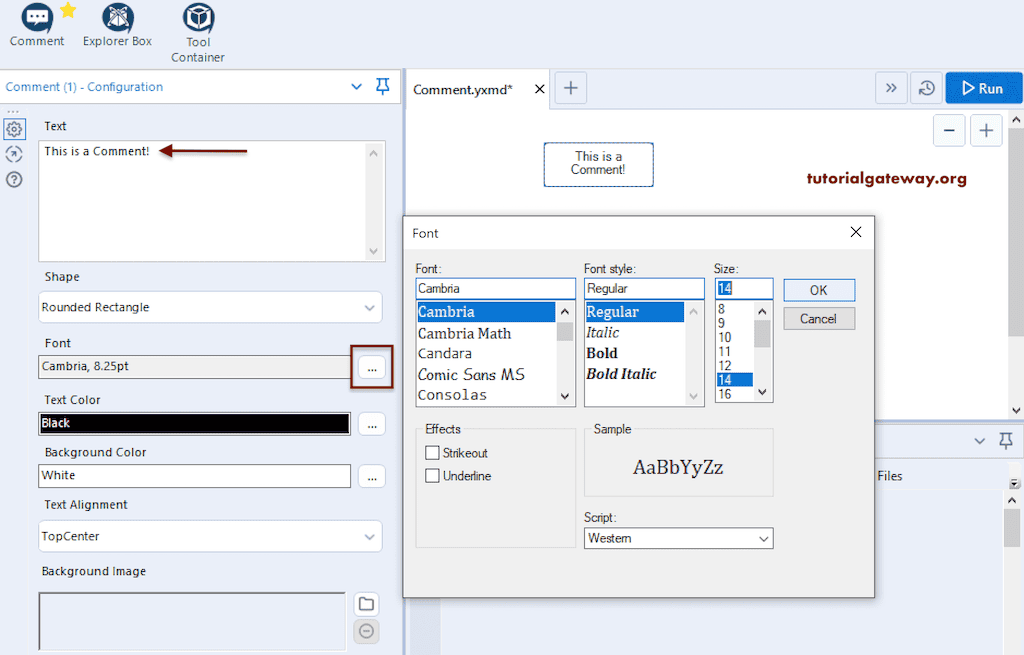Write text inside it and format its colors