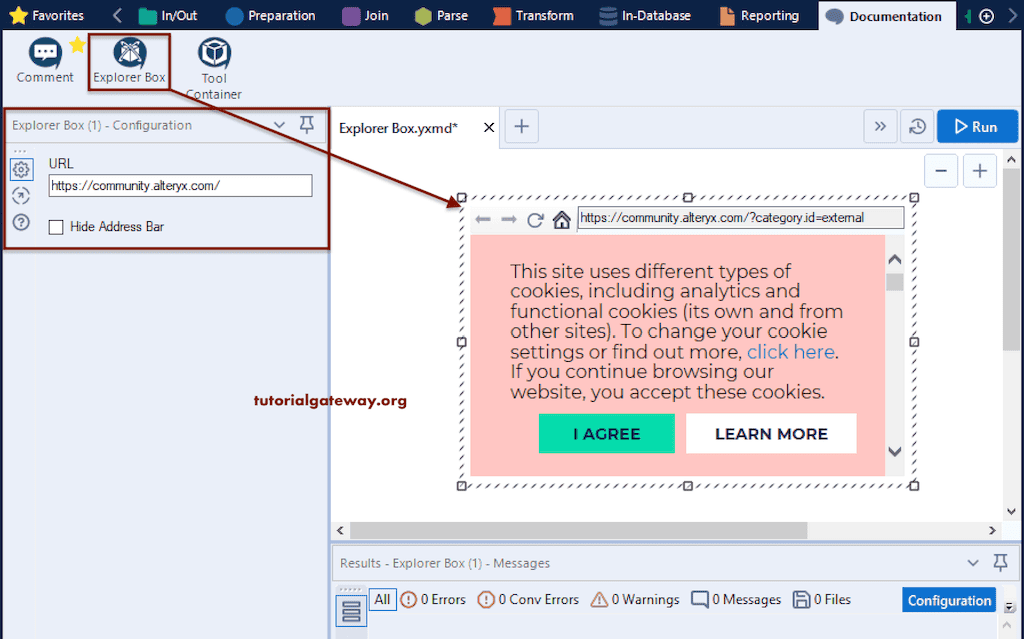 It shows the Default web Page