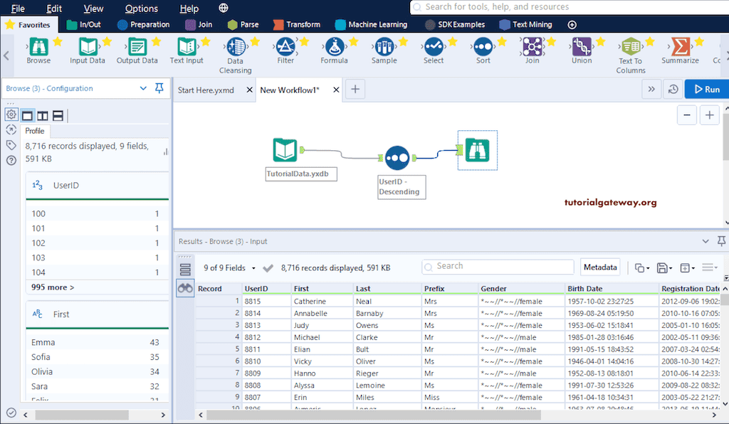 First Workflow Result