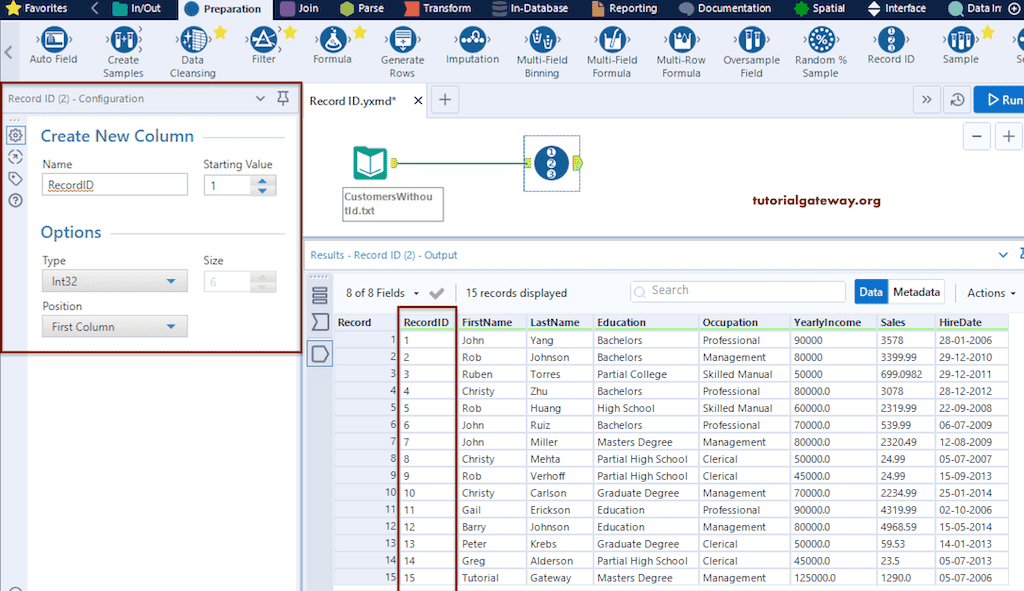 Record ID to Create a New Column with Continuous Numbers