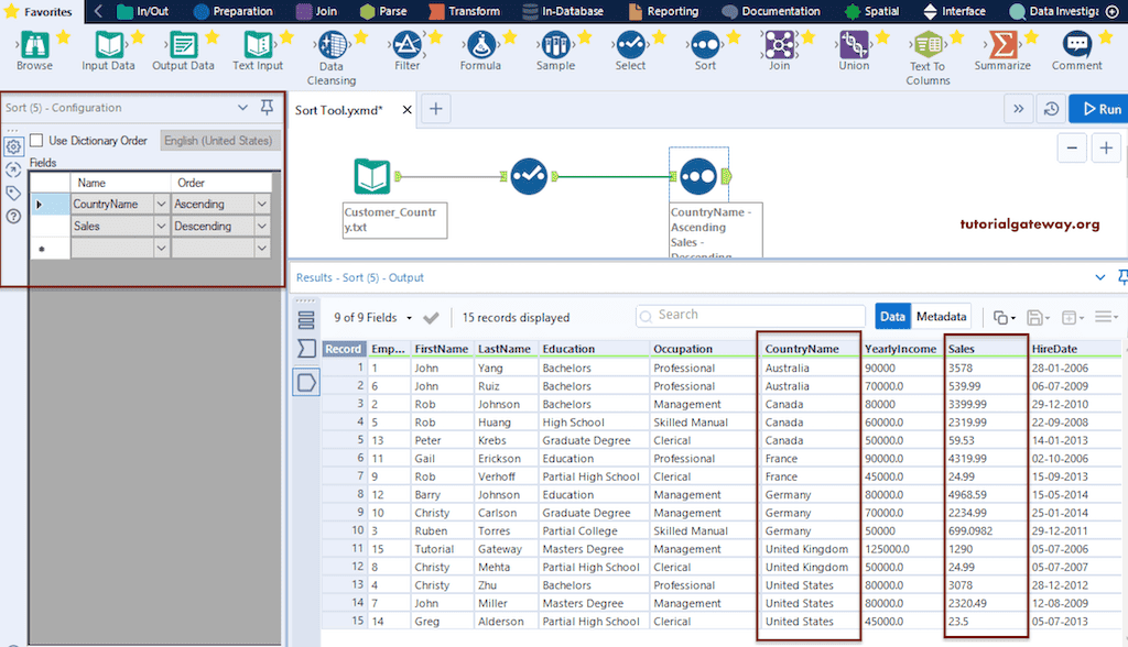 Sort Tool - Ascending and Descending 14