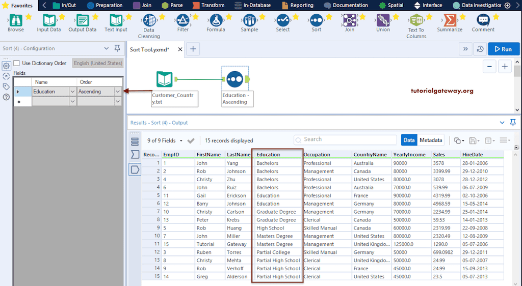 Sort Tool - Ascending and Descending 6