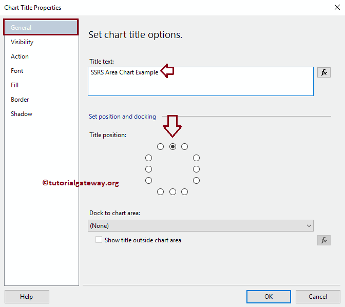 Change Area Chart Title Position 20