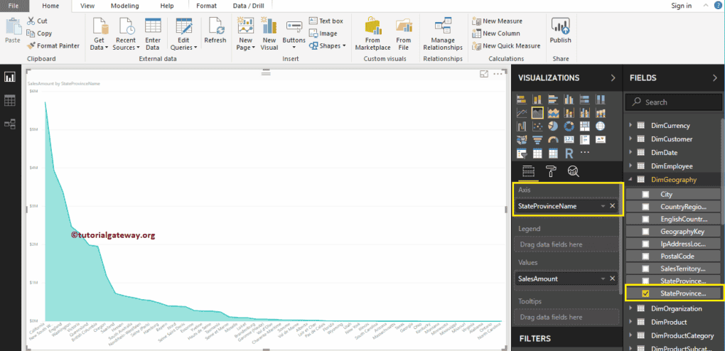 Area Chart in Power BI 4