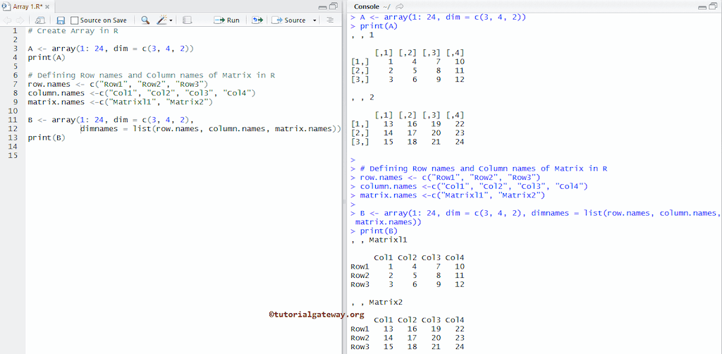 Defining Row names and Column names 2