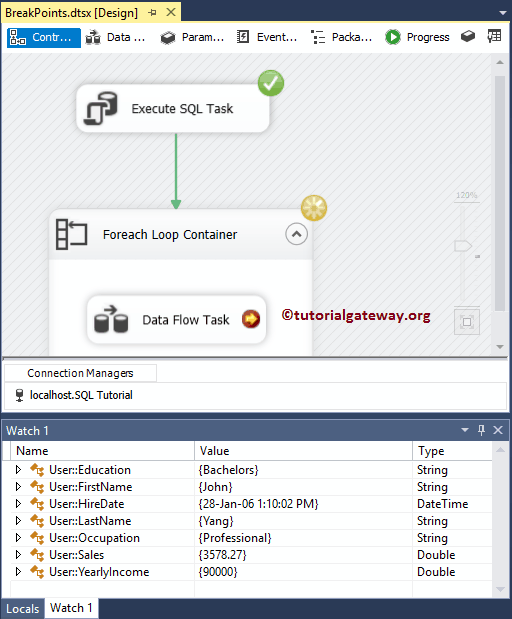 Breakpoints in SSIS 13