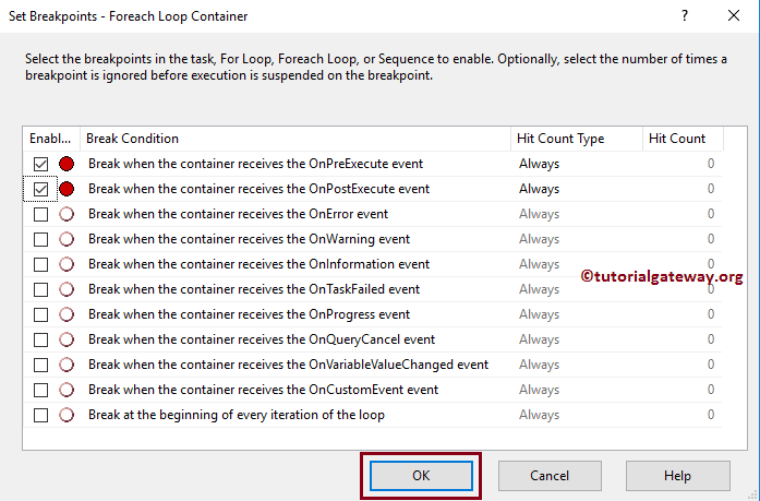 Breakpoints in SSIS 5