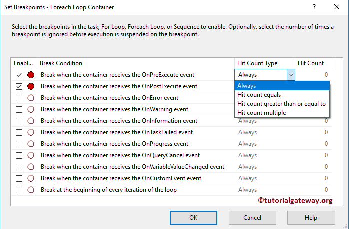 Breakpoints in SSIS 6