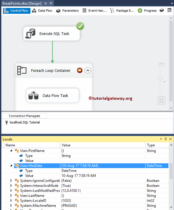 Breakpoints in SSIS 8