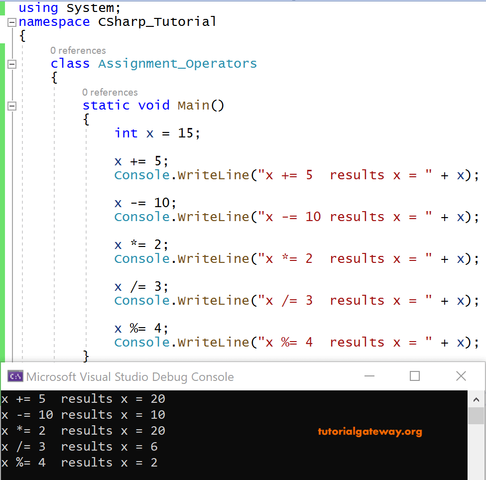 Assignment Operators 1