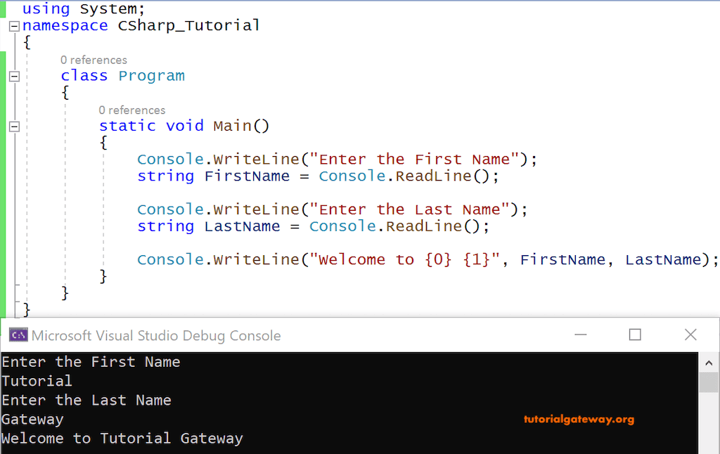 Basic Example Program Read User Inputs 3