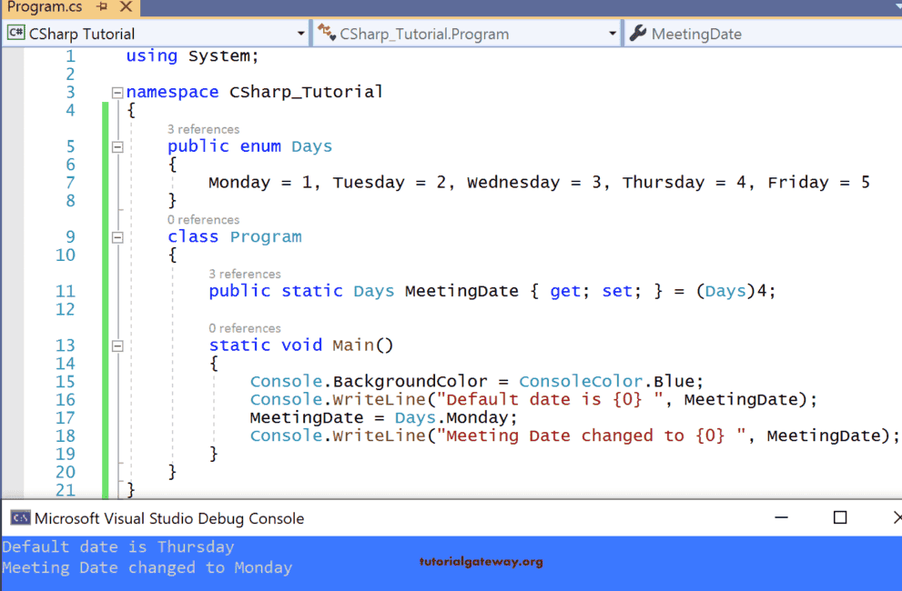 Enum or Enumerator Example 2