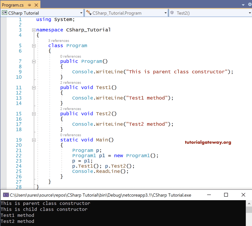 Create a reference to child class