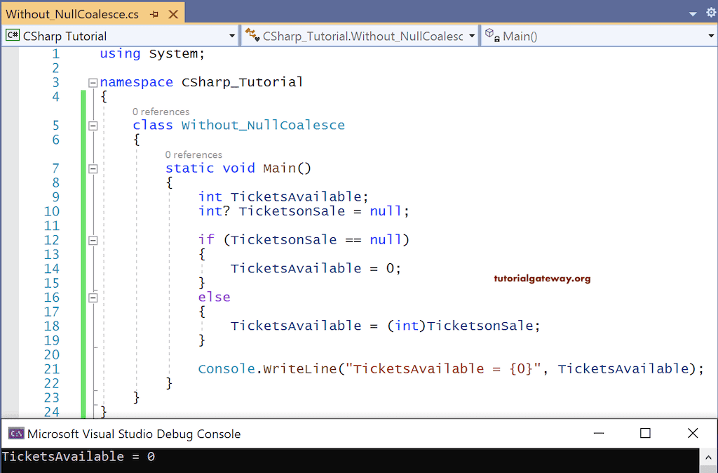 Null Coalescing Operator 1
