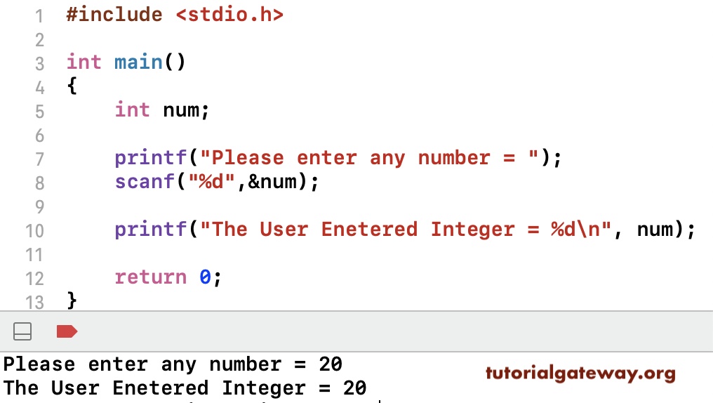 Program to Accept User Input and Print 1