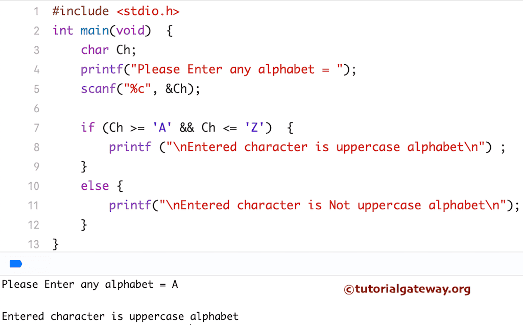 Check Character is Uppercase without using isupper