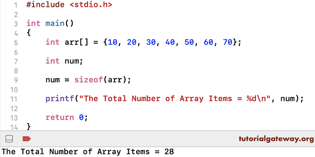 Program to Find the Array Length