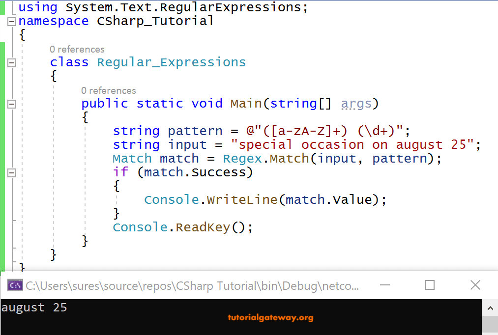 C# Regex Example 1