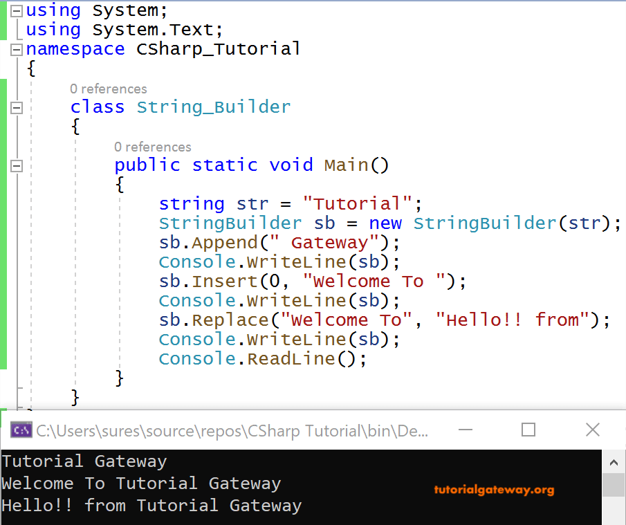C# String Builder 1