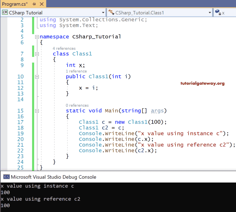 Create an object or instance