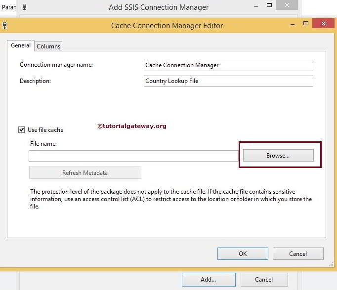 Click the browse button 5