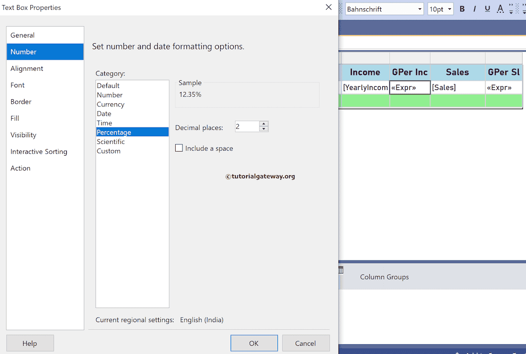 Format the Number to Percentage