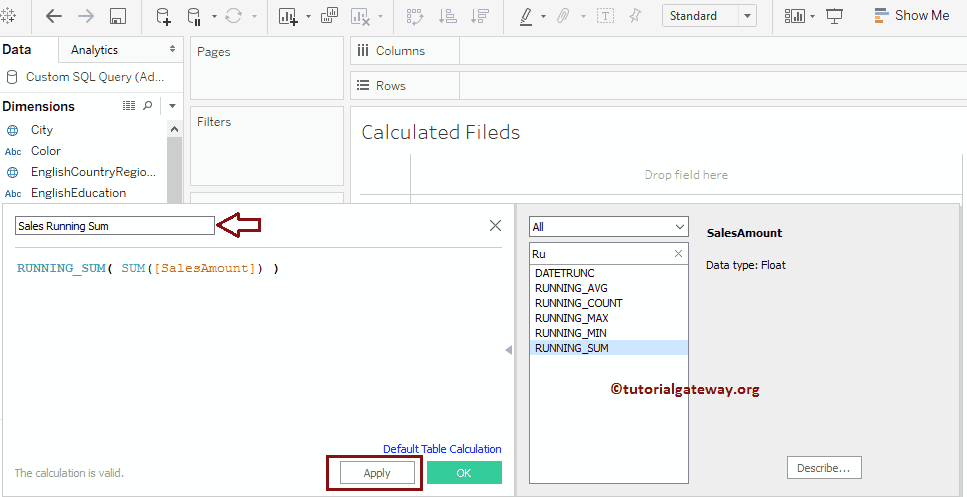 Rename the Calculated Field