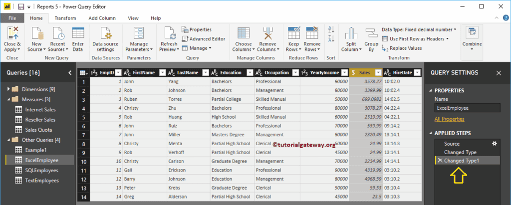 Change Data Types of a Column in Power BI 4
