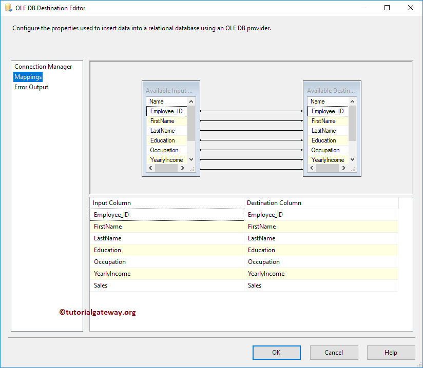 Choose Database Table