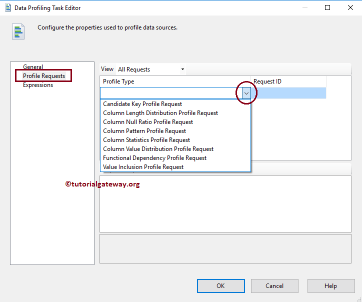 Choose the Profile Request Type