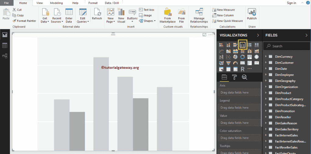 Clustered Column Chart in Power BI 1
