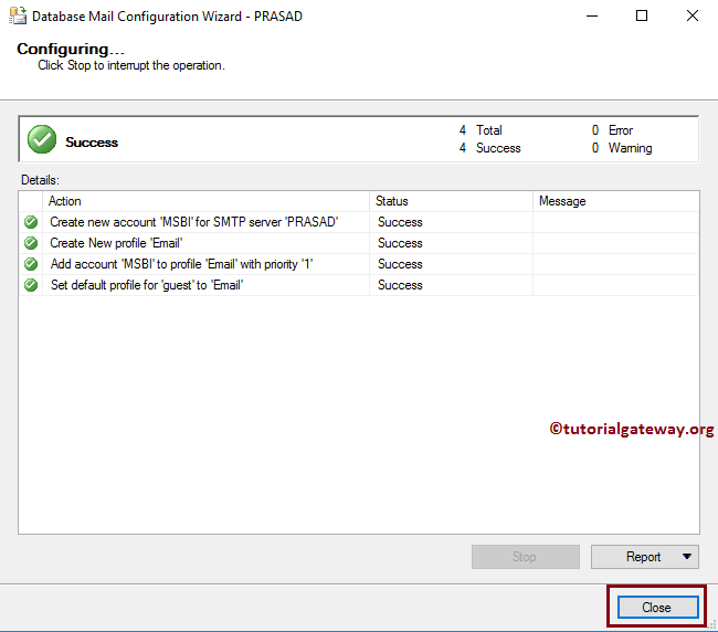 Click the Close button 12