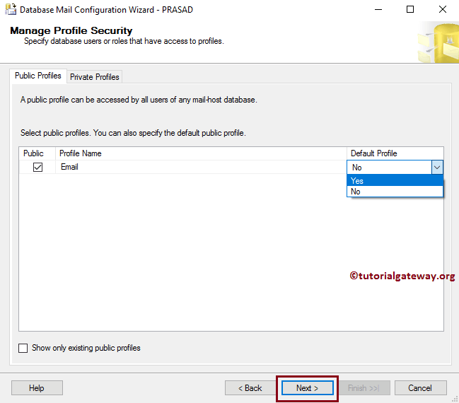 Set the Default Profile 9
