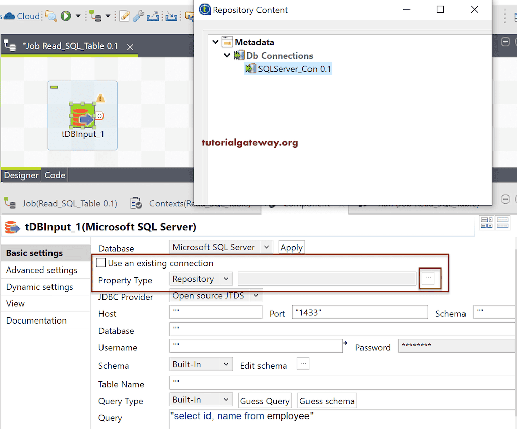 click the Repository Content