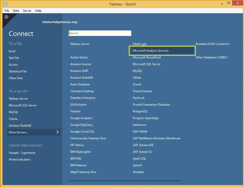 Connecting Tableau to Microsoft Analysis Services 1