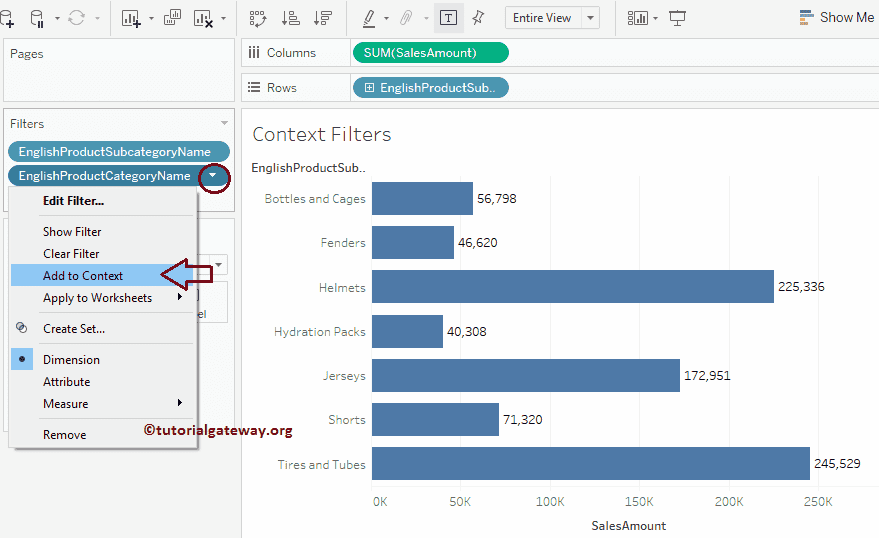 Add Member to Context Filters