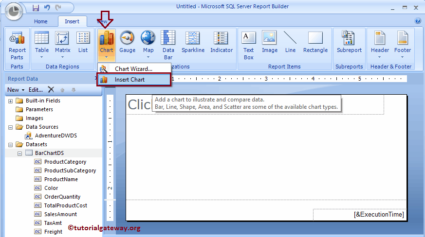 Insert Chart option 10